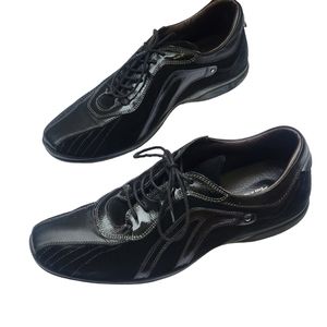 BACCO BUCCI Black Suede and Leather Lace Up Casual Oxford‘s size 11